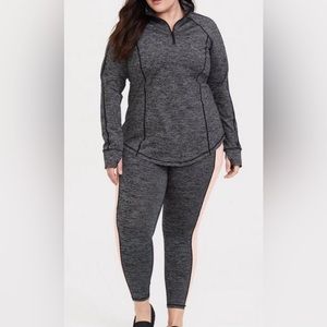 Torrid Charcoal and Blush Activewear Ensemble